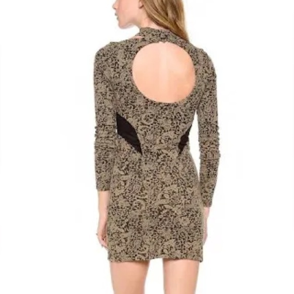 Free People | NWT Paisley & Black Long Sleeve Dress SZ L - Picture 4 of 4